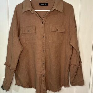 Blue B Linen/Cotton Blend lightweight shacket